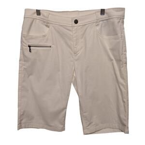 Bogner Netty Golf Bermuda Shorts Women's White Mid Rise Sporty Summer Sleek